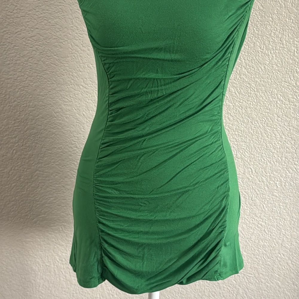 INC International Concepts Green Ruched sleeveless top size Large - Picture 5 of 5
